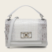 Bolso de mano en piel genuina de niloticus para dama Bolsos y Maletas 