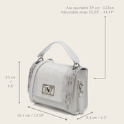 Bolso de mano en piel genuina de niloticus para dama Bolsos y Maletas 