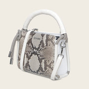 Crossbody en piel genuina de pitón para dama Bolsos y Maletas 