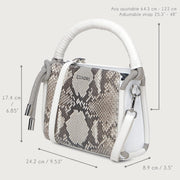 Crossbody en piel genuina de pitón para dama Bolsos y Maletas 