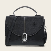 Bolso de mano en piel genuina de mantarraya para dama Bolsos y Maletas 