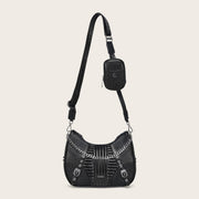 Crossbody en piel genuina de mantarraya para dama Bolsos y Maletas 