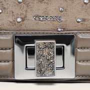 Bolso de hombro en piel genuina de avestruz para dama Bolsos y Maletas 