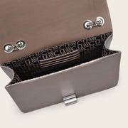 Bolso de hombro en piel genuina de avestruz para dama Bolsos y Maletas 