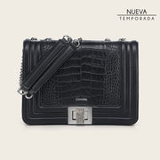 Bolso de hombro en piel genuina de alligator para dama Bolsos y Maletas 