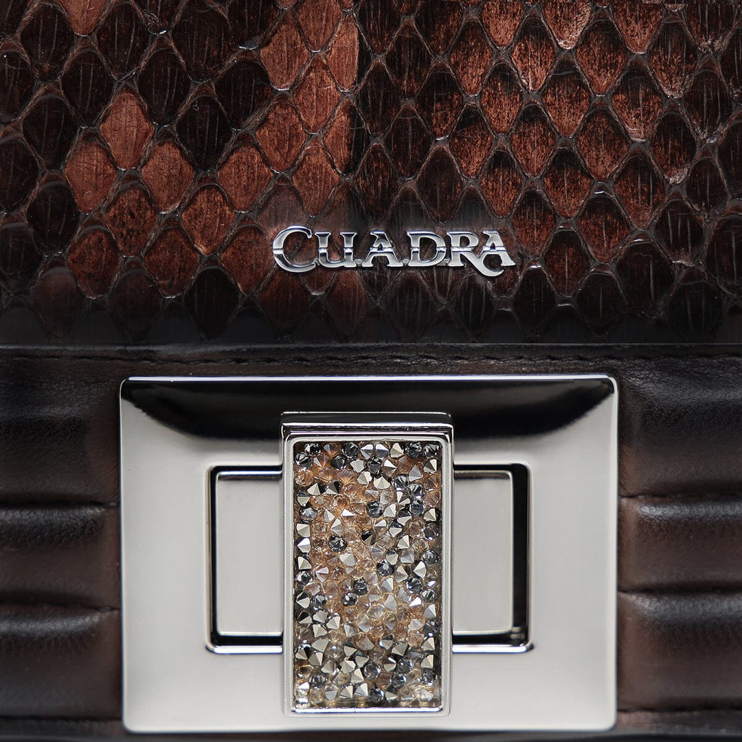 Bolso de hombro en piel genuina de pitón para dama Bolsos y Maletas 