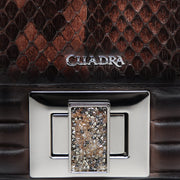 Bolso de hombro en piel genuina de pitón para dama Bolsos y Maletas 