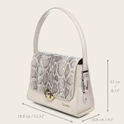 Bolso de hombro en piel genuina de pitón para dama Bolsos y Maletas 