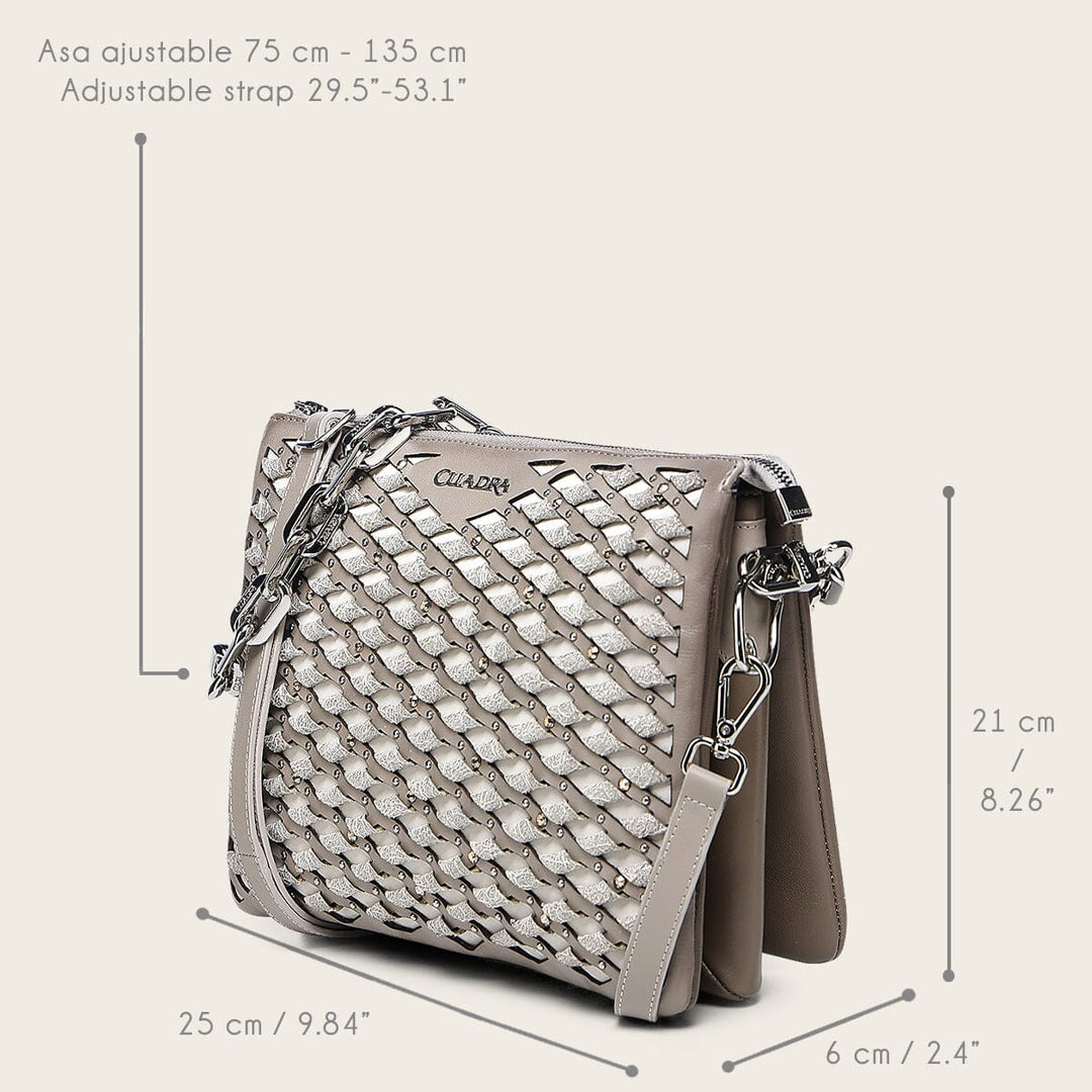 Bolso de hombro en piel genuina de ovino para dama Bolsos y Maletas 