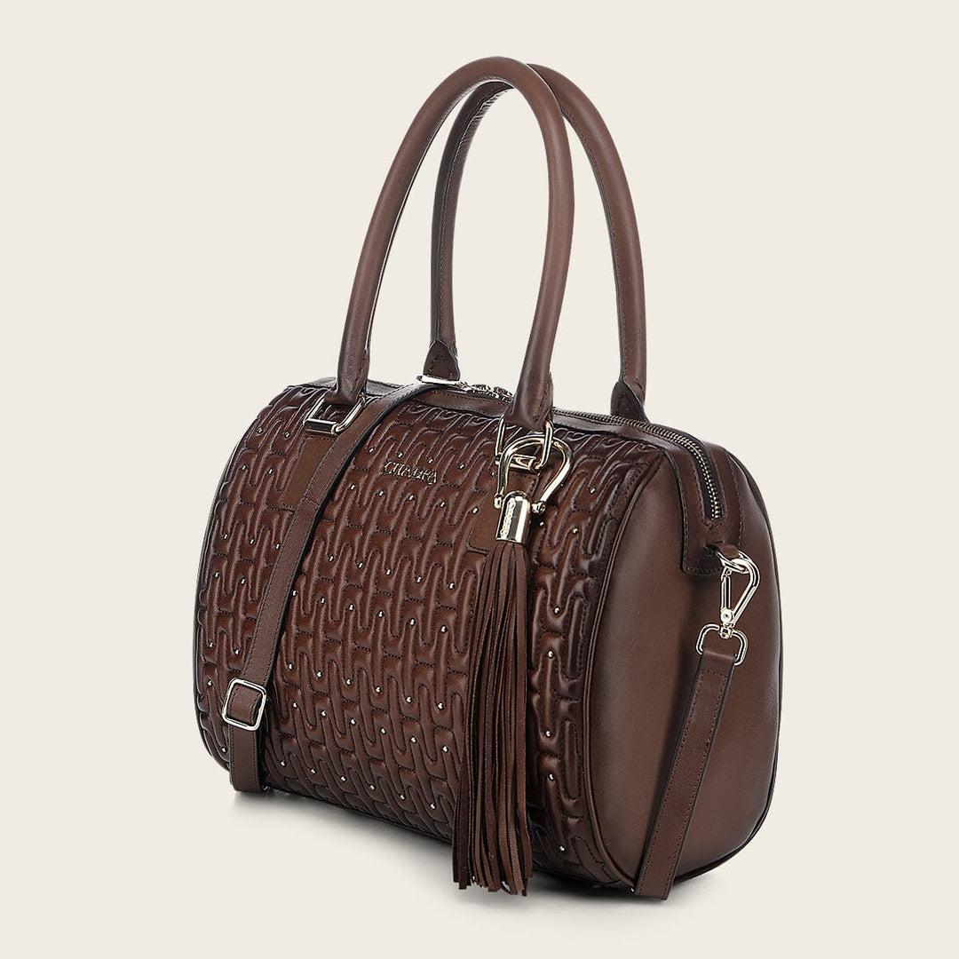 Bolso de hombro en piel genuina de cordero para dama Bolsos y Maletas 