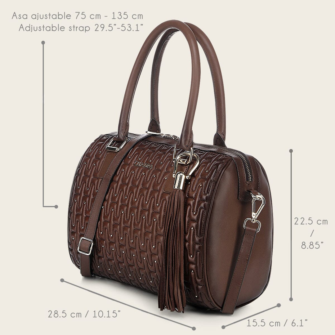 Bolso de hombro en piel genuina de cordero para dama Bolsos y Maletas 