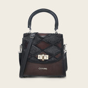 Bolso de mano en piel genuina de mantarraya para dama Bolsos y Maletas 