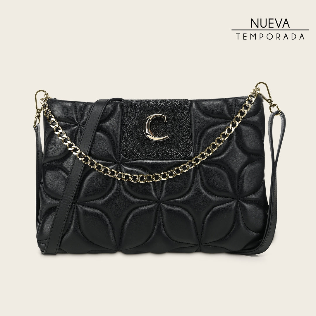 Crossbody en piel genuina de mantarraya para dama