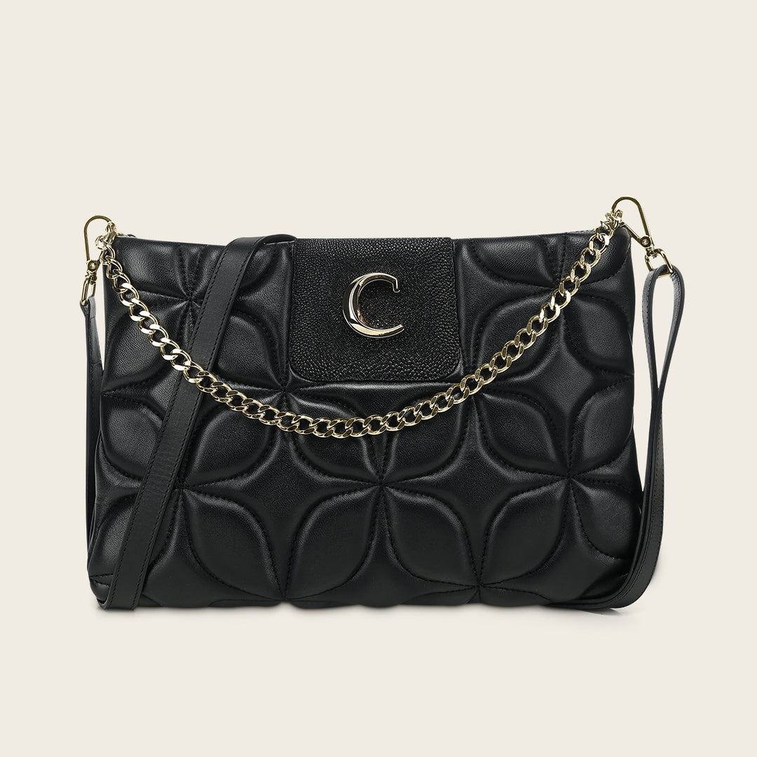 Crossbody en piel genuina de mantarraya para dama