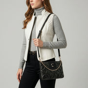 Crossbody en piel genuina de mantarraya para dama