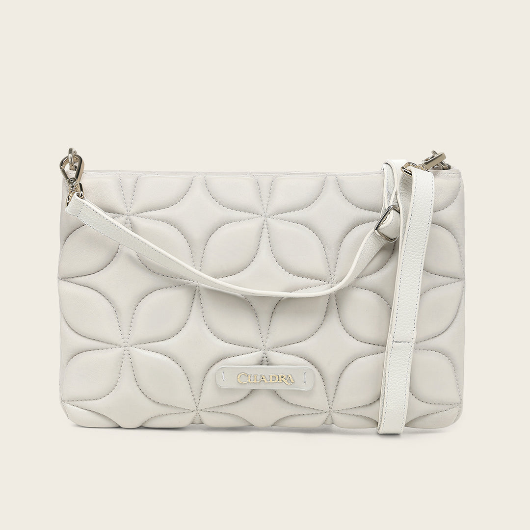 Bolso de hombro en piel genuina de pitón para dama
