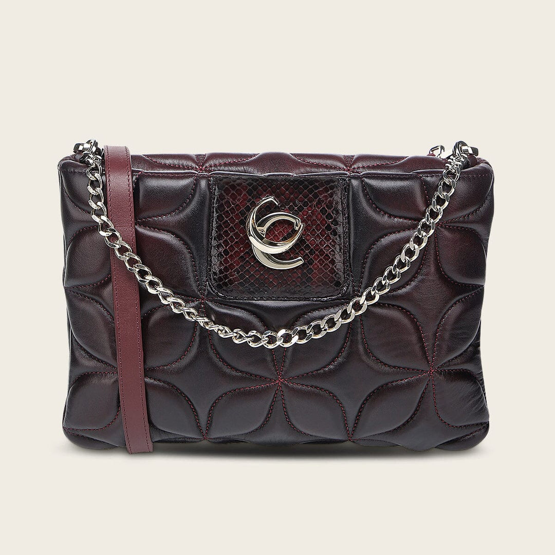 Bolso de hombro en piel genuina de pitón para dama Bolsos y Maletas 