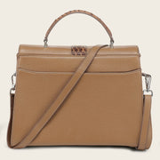 Bolso satchel en piel genuina de alligátor para dama Bolsos y Maletas 