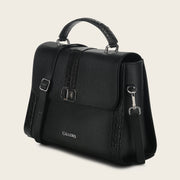 Bolso satchel en piel genuina de alligátor para dama Bolsos y Maletas 