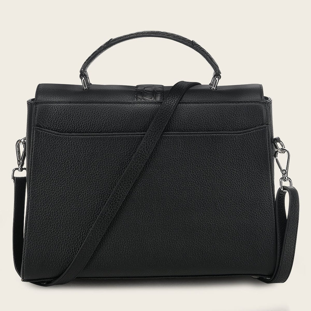 Bolso satchel en piel genuina de alligátor para dama Bolsos y Maletas 