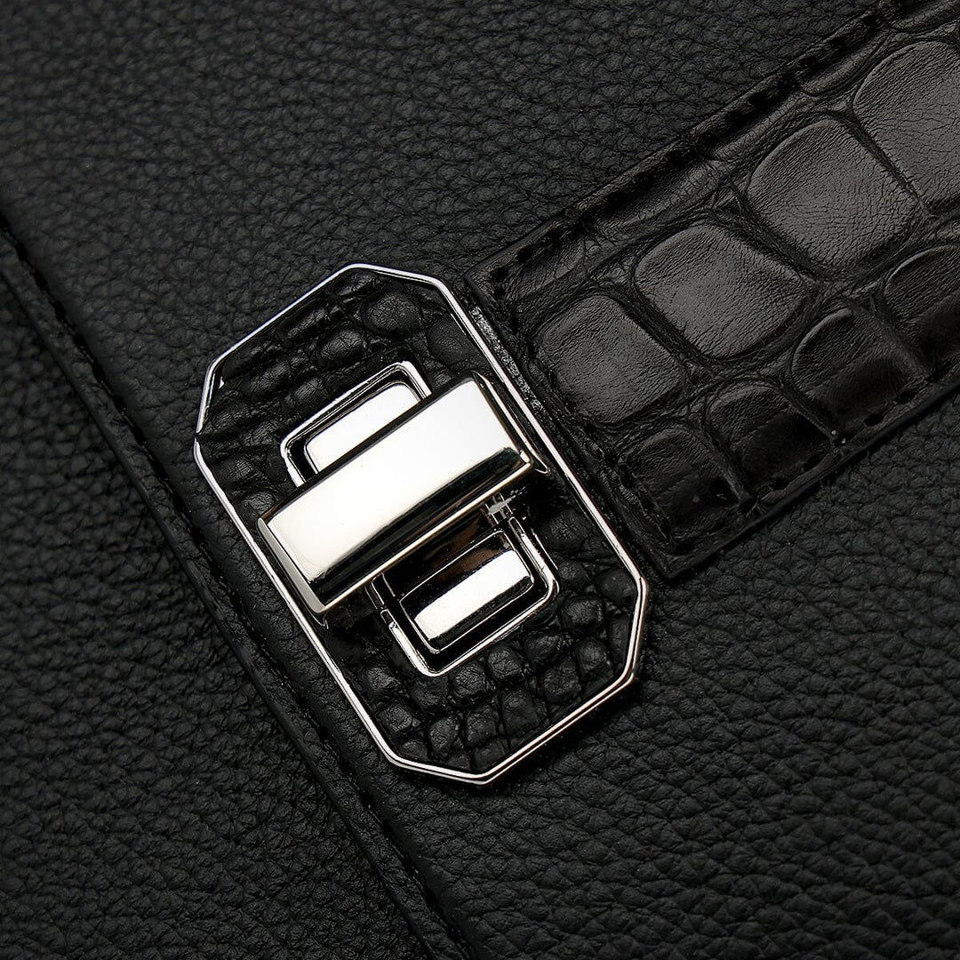 Bolso satchel en piel genuina de alligátor para dama Bolsos y Maletas 