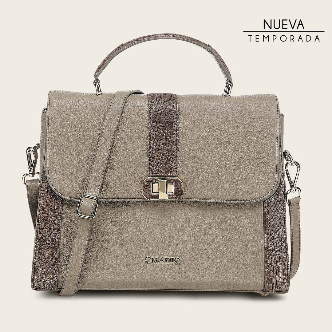 Bolso satchel en piel genuina de moreleti para dama Bolsos y Maletas 