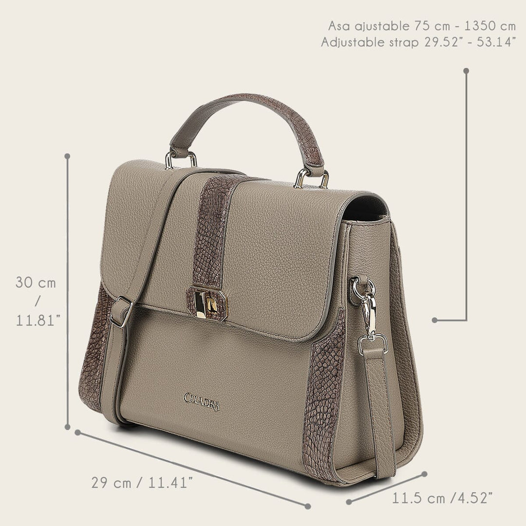 Bolso satchel en piel genuina de moreleti para dama Bolsos y Maletas 