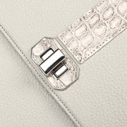 Bolso satchel en piel genuina de nilóticus para dama Bolsos y Maletas 