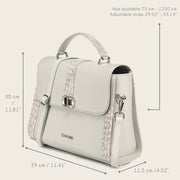 Bolso satchel en piel genuina de nilóticus para dama Bolsos y Maletas 