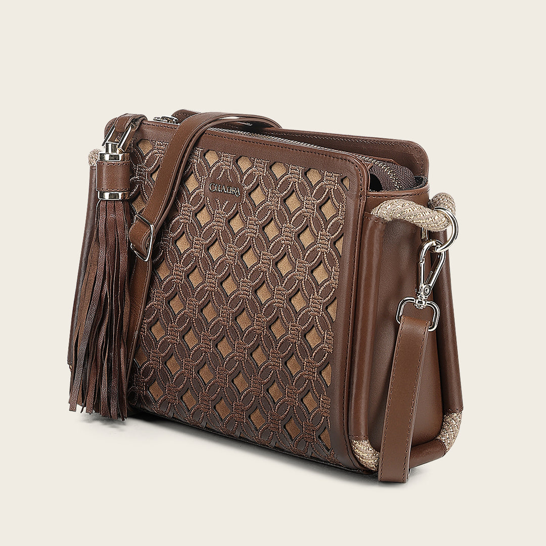 Crossbody en piel genuina para dama