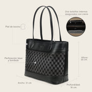 Bolso tote en piel genuina para dama