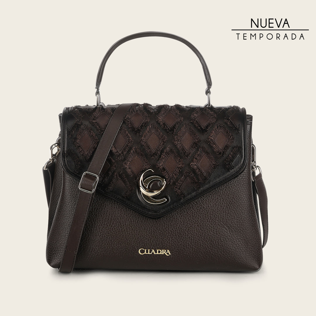 Bolso de mano en piel genuina para dama