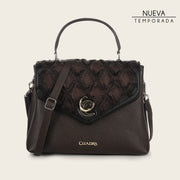 Bolso de mano en piel genuina para dama