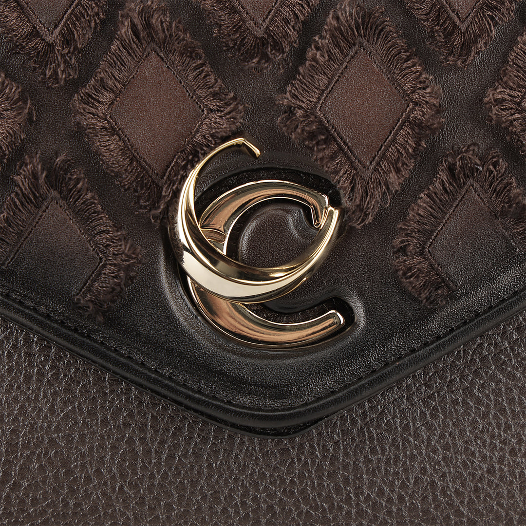 Bolso de mano en piel genuina para dama