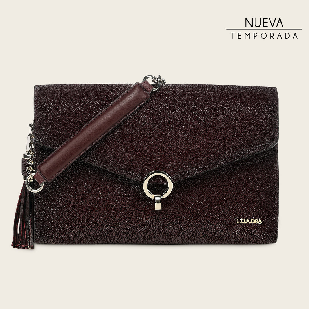 Crossbody en piel genuina de mantarraya para dama