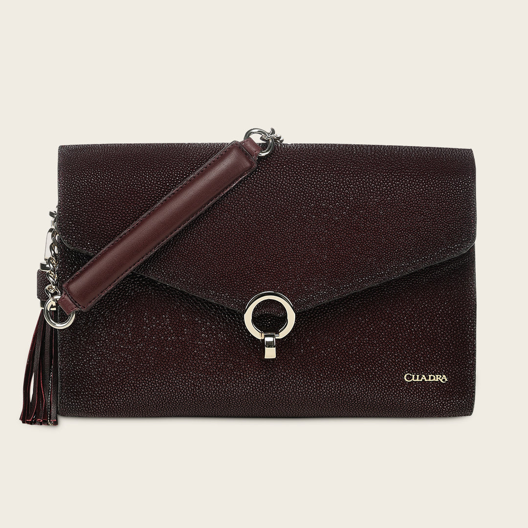 Crossbody en piel genuina de mantarraya para dama