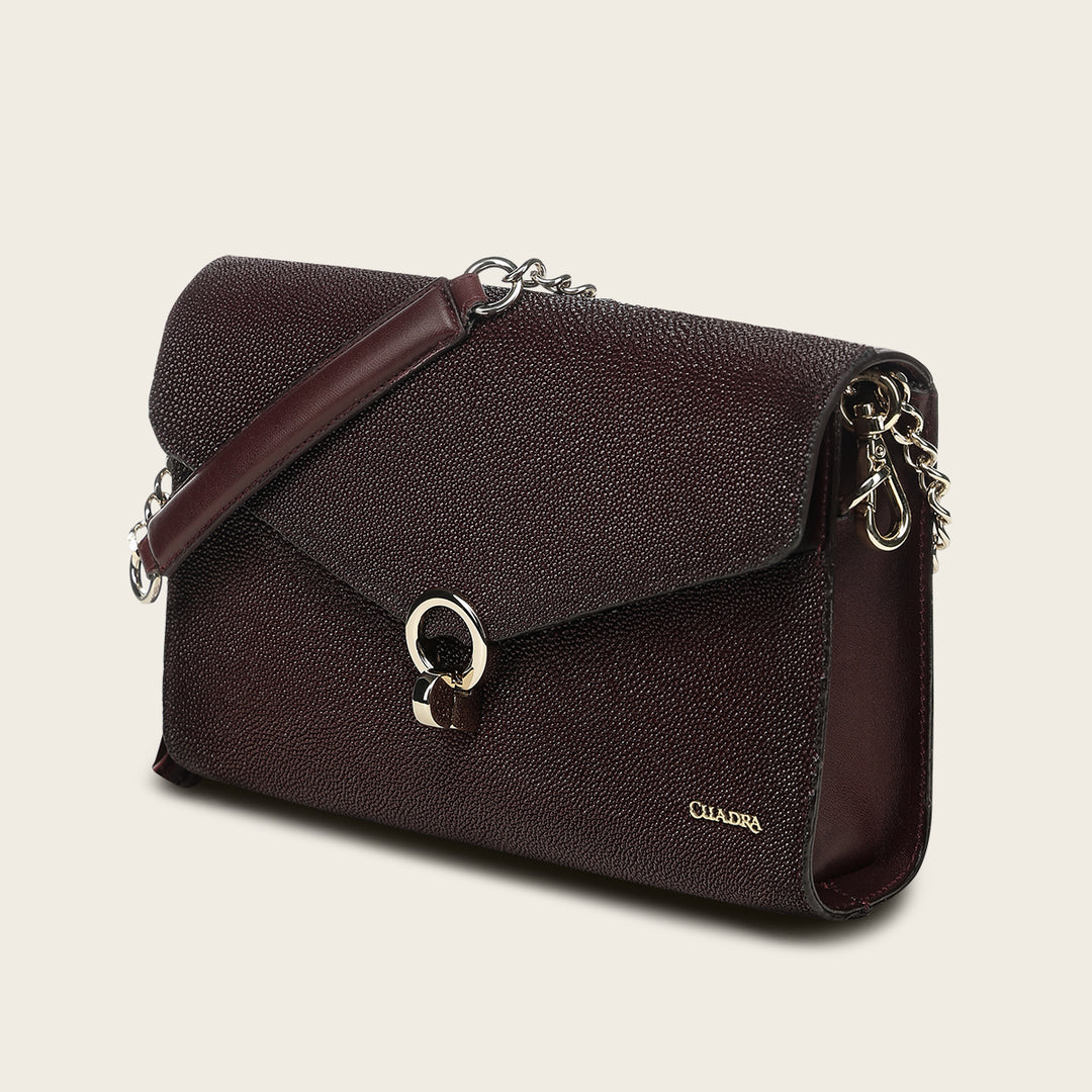Crossbody en piel genuina de mantarraya para dama