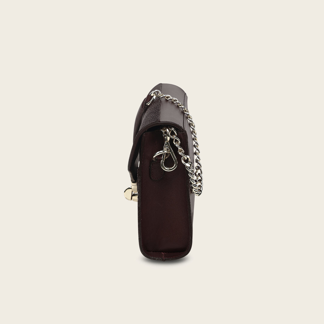 Crossbody en piel genuina de mantarraya para dama