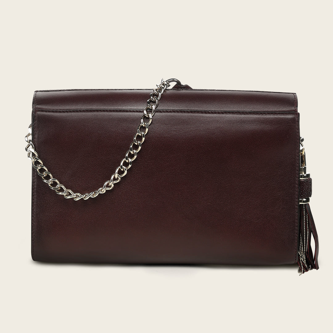 Crossbody en piel genuina de mantarraya para dama