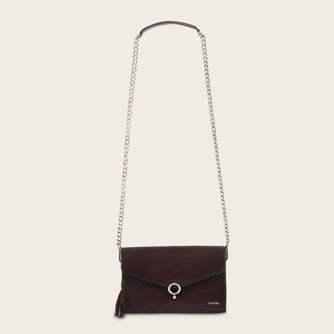 Crossbody en piel genuina de mantarraya para dama
