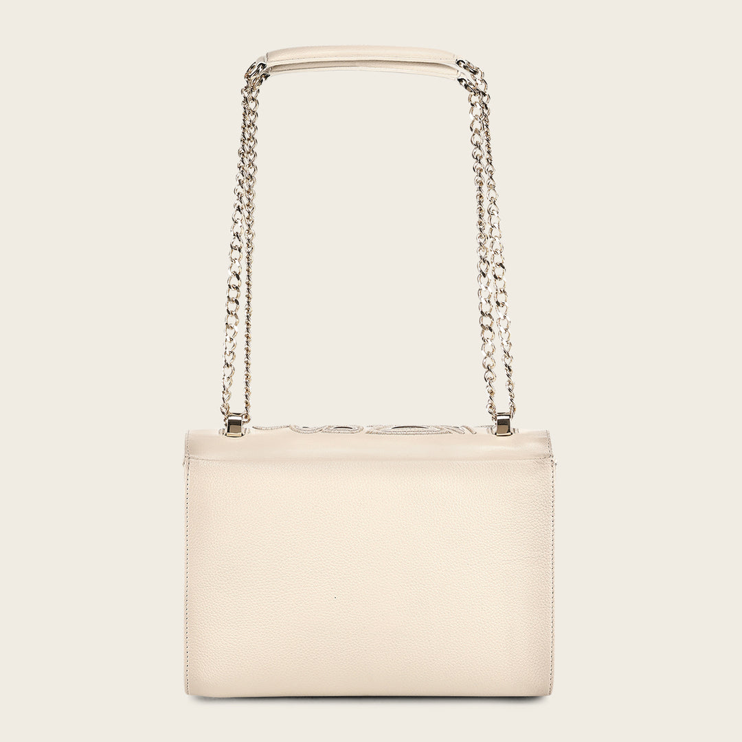 Bolso de hombro en piel genuina para dama