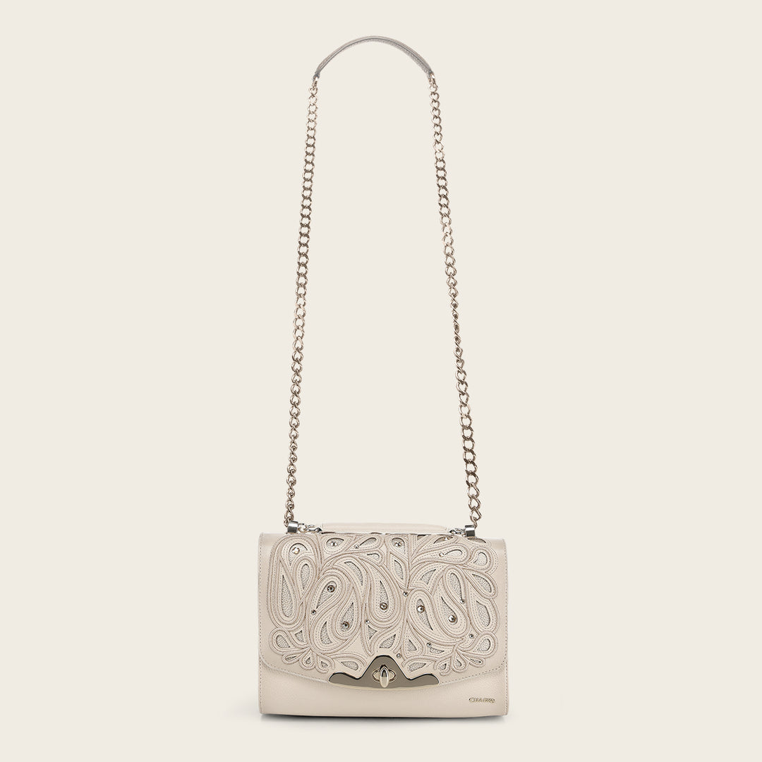 Bolso de hombro en piel genuina para dama