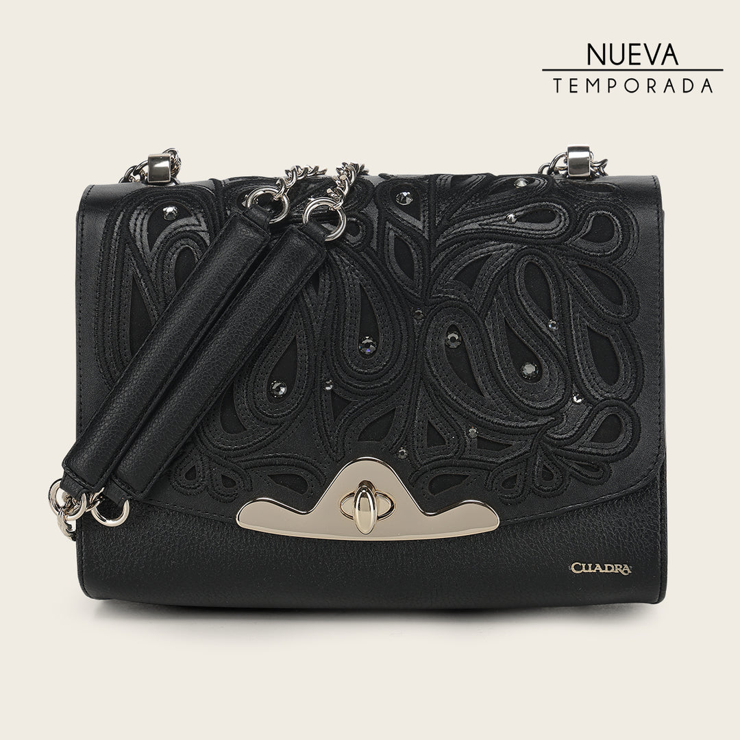 Bolso de hombro en piel genuina para dama