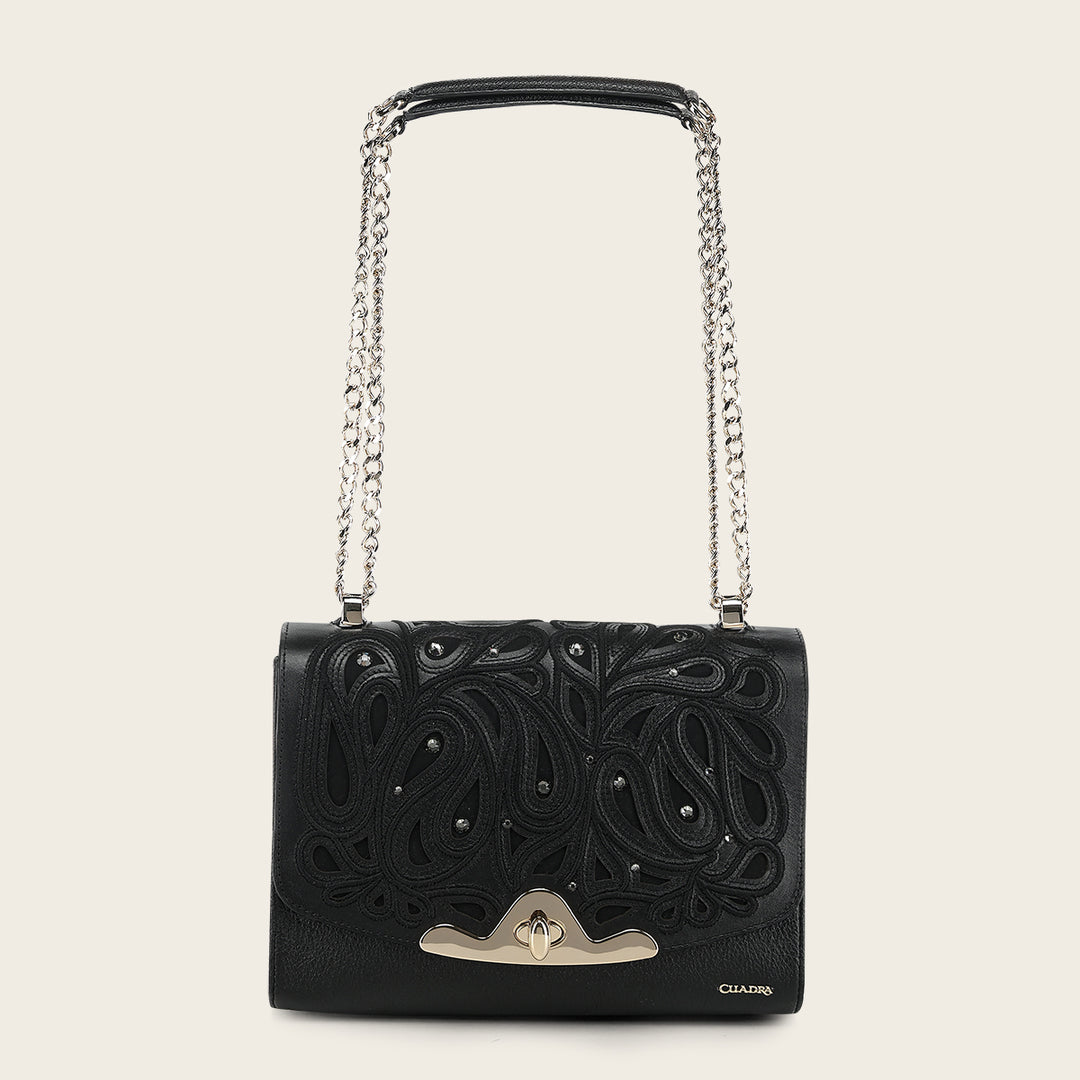 Bolso de hombro en piel genuina para dama