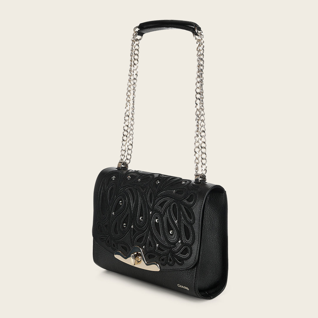 Bolso de hombro en piel genuina para dama