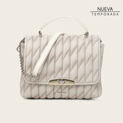 Bolso de mano en piel genuina de cordero para dama