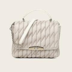Bolso de mano en piel genuina de cordero para dama