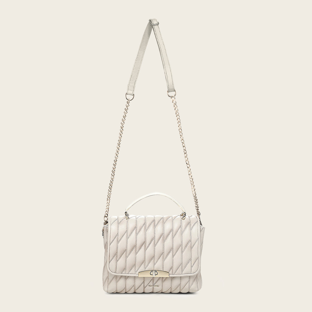 Bolso de mano en piel genuina de cordero para dama