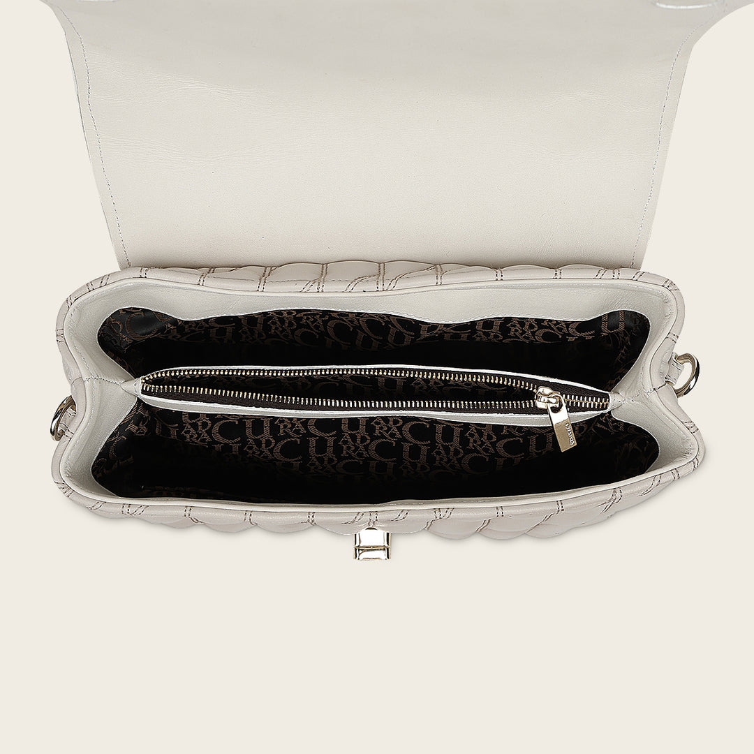 Bolso de mano en piel genuina de cordero para dama