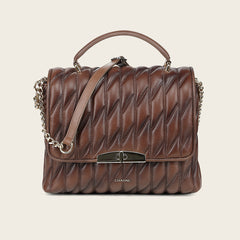 Bolso de mano en piel genuina de cordero para dama